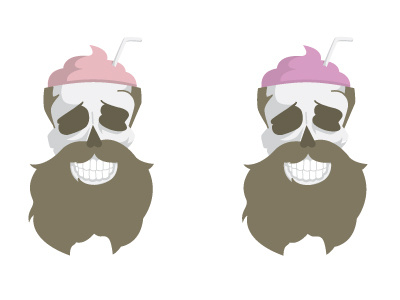 Brain Freeze dead icon illustration skeleton slush