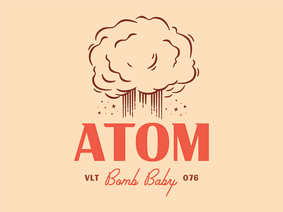 Atom Bomb Baby atom bomb fallout illustration lockup logo nuclear retro type typography vintage