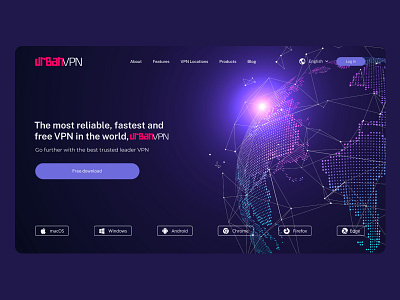 VPN Website - UrbanVPN design eccomerce figma landing network ui ux vpn web design website