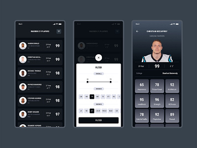 Madden 21 Players Rating app by Mythics Design on Dribbble