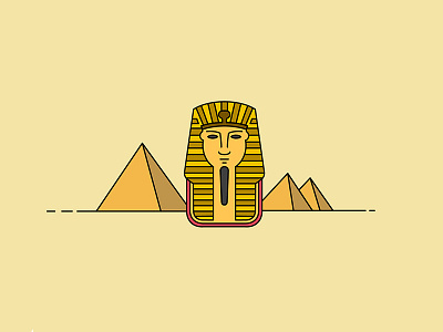 Ancient Egypt Illustration ancient ancient egypt color egypt flat illustration outline pyramid yellow