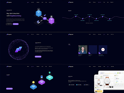 Negotiate Landing Page Design about us animated website animation crypto illustration landing page negotiate roadmap subscribe website animation