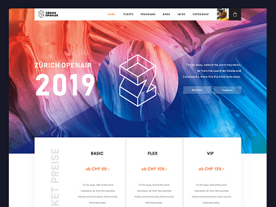 Zurich Openair Website redesign