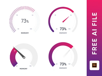 Gauge meter Vector freebie free file freebie gauge gauge meter gauges illustator minimal vector