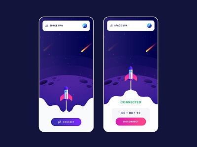 Space VPN app design