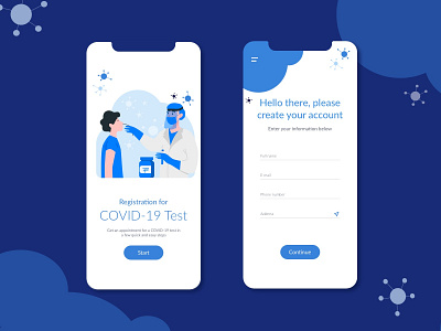 COVID-19 Test Appointment 100ui app challenge concept covid19 design ui ux web website