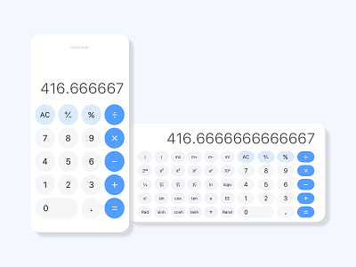 Calculator 100ui app challenge concept design ios mobile ui ux
