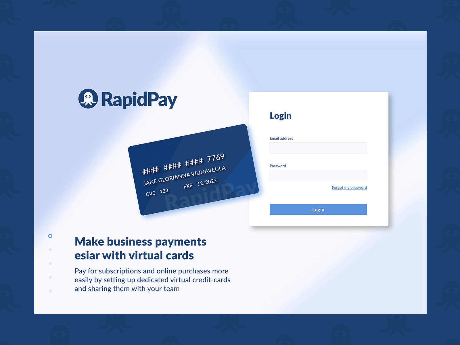 RapidPay design illustration ui ux vector web website