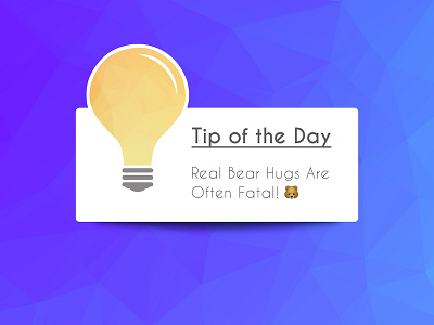 Tip Of The Day challenge concept design pollygon ui