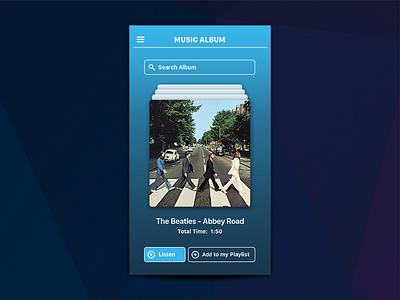 Music Player Concept 100ui challenge mobile music player ui ux