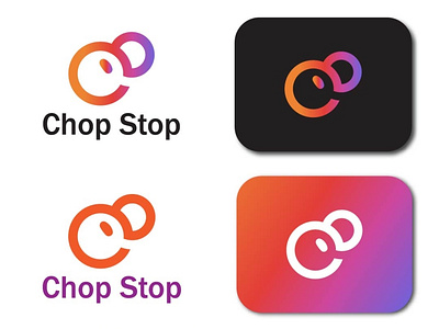 Chop Stop | Letter C and App icon Logo app icon branding creative logo design gradient logo illustration letter c logo logo logo design modern logo vector