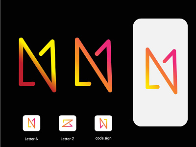 N & Z letter logo branding creative logo design illustration letter n logo letter z logo logo design minimal logo modern logo monogran logo n z logo vector