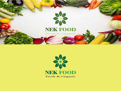 Nek food logo | organic collection branding creative logo design food logo illustration leaf logo logo logo design modern logo organic logo vector