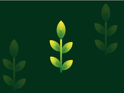 Gradient leaf logo concept