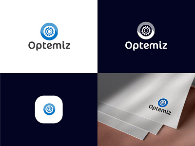 OPTEMIZ | Gear and tech logo icon