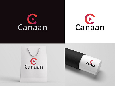 Canaan | letter c and play icon logo concept