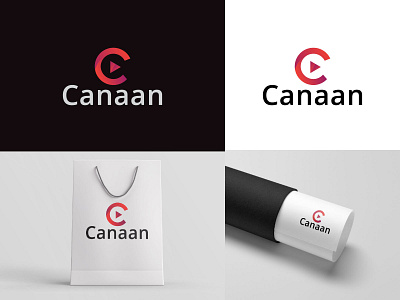 Canaan | letter c and play icon logo concept alphabet logo branding creative logo design gradient c logo graphic design letter c letter logo logo logo design modern logo play icon vector youtube channel logo