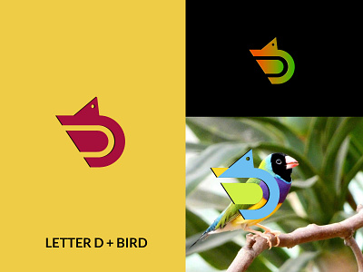 LETTER D & BIRD LOGO CONCEPT bird icon branding creative logo design graphic design letter d logo letter mark logo lettter logo logo logo design modern logo monogram logo vector