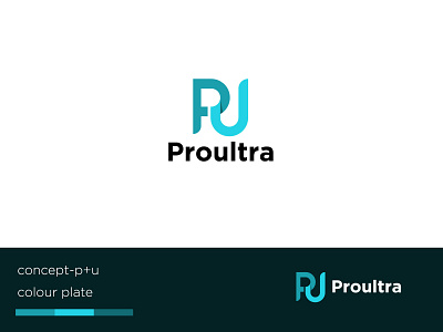 Proultra | letter P+ U logo