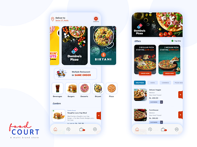 A Multi - Brand Food Delivery App app branding clean app design logo ui ux