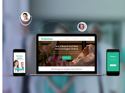 Belodoc web & app design dermatologist doctor platform rebranding uidesign web design