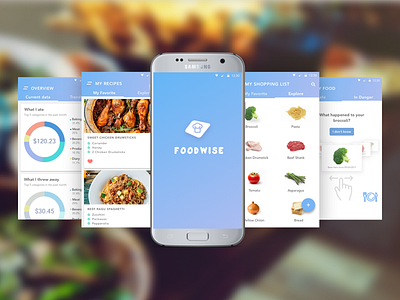 Foodwise app design food grocery shopping uid