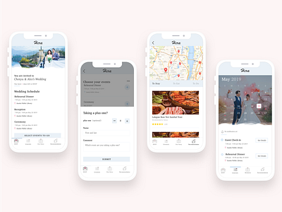 Hera IOS App calendar iphonex rsvp uidesign wedding
