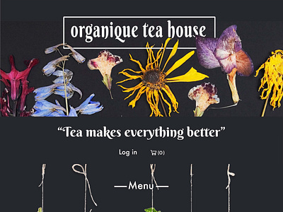 Organic Tea House Website Design boutique post modernism tea house uidesign web deisgn