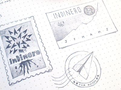 Indinero Stamp airplane april avion cents drawing february financial graph hand indinero january june manual march may mountain paper postage roots sketch sketchbook stamp tree ux