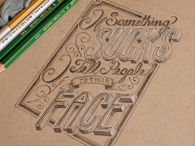 If Something Sucks drawing hand lettering pencil sketch typography