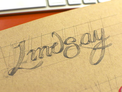 Lindsay craft hand drawn lettering paper pencil sketch type typography