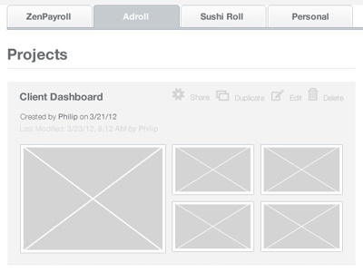 Rear View application dashboard design easel greyscale images ui ux web