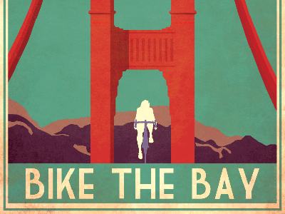 Bike the Bay bay bike francisco gate golden hardman illustration jens mountain path san vector voigt