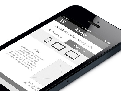New Responsive Site UX build exygy ipad iphone mobile platform responsive technology website