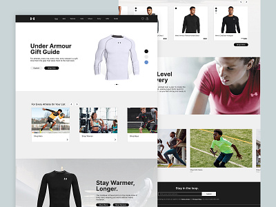 Under Armour Website Concept design figma minimal simple sports ui ui design user interface web web design webdesign website website design