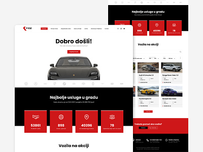 Car Salon Website Redesign car car salon design figma flat ui ui design user interface ux ux design visual design web design website website design