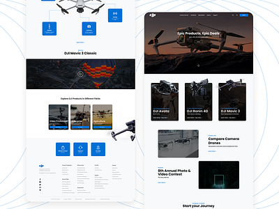 DJI Website UI Rework company figma minimalism modern redesign rework ui ui design uiux ux ux design web web design website website design