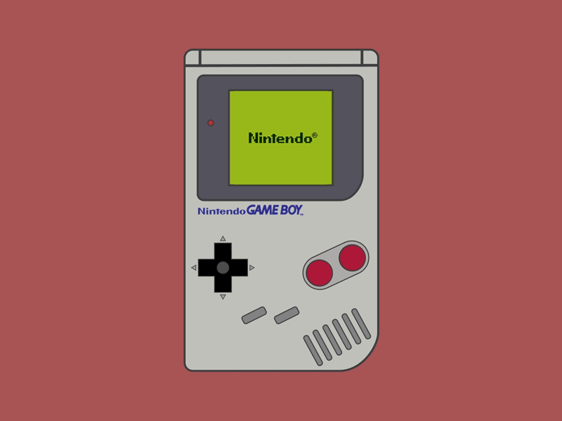 Classic Gameboy animation gameboy gaming gif millmotion retro vector