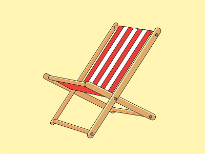 Deck Chair beach chair deckchair heatwave hot illustration relax summer sunshine vector