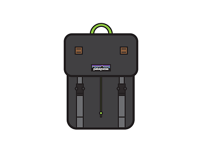 Patagonia Backpack apparel art backpack badge bag brand branding design illustration logo outdoors patagonia