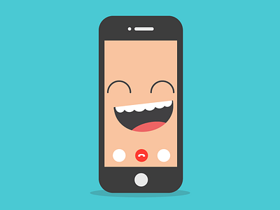 Facetime cartoon character cute facetime fun happy illustration illustrator iphone mobile ux vector