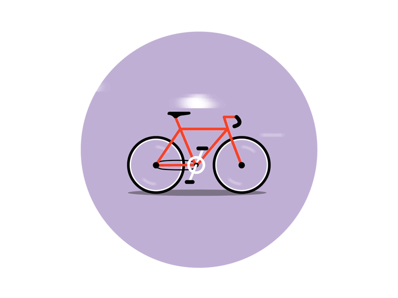 Bike Ride animated animation autumn bike biking exercise gif motion graphics ride sunday sunny vector