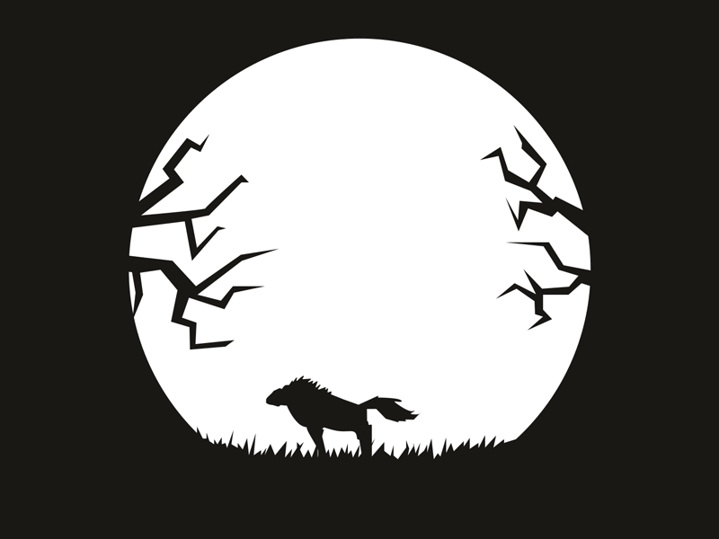 Werewolf Howl animation creature design drawlloween full moon gif howl moon silhouette vector werewolf wolf