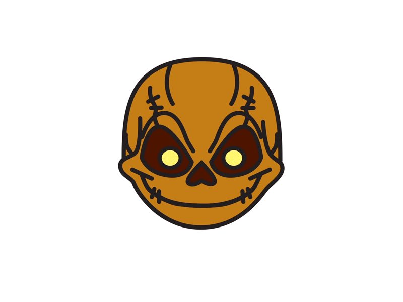 Trick 'r Treat animation creepy drawlloween gif halloween horror loop mask pumpkin trick or treat vector