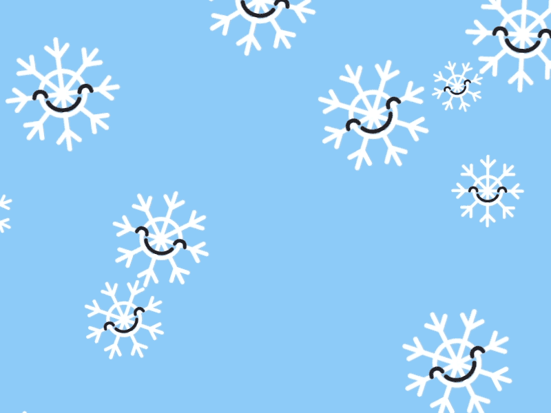 Smiley Snow animation christmas creative cute gif loop snow snowflake vector winter
