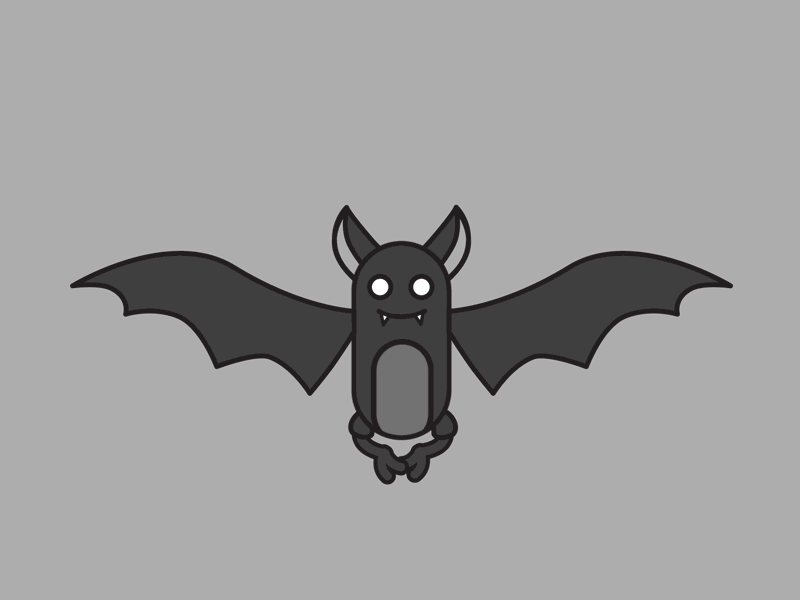 Bat animal artwork bat creative cute design flying gif loop motion vector