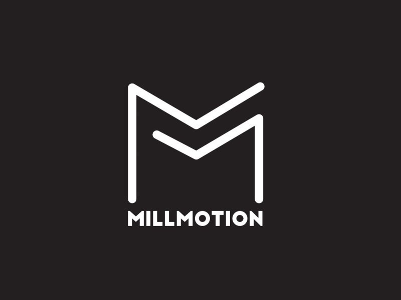 MillMotion logo animation branding design flat icon illustration lettering logo type typography ui vector