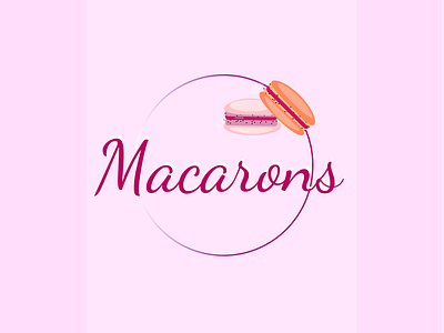 Logo ai design illustration logo macarons postcard