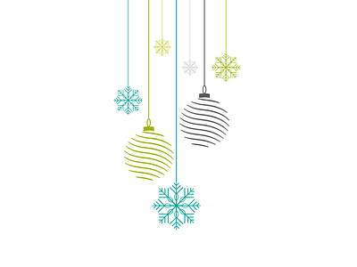 My new order for a real estate agency! balls celebrate christmas graphic design illustration postcard present tinsel