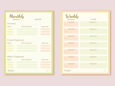 Weekly and Monthly budget planner!